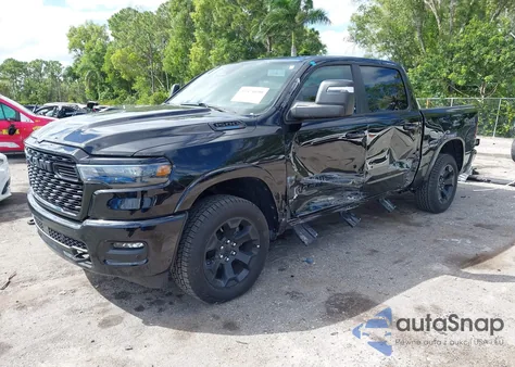 2025 Ram 1500 Big Horn 4X4 5'7 Box from USA, damaged, VIN 1C6RRFFG9SN575571